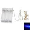 2M-20L-4.5V-1.2W Silver Wire Battery Powered Ordinary String Lights without Fixed Shape Blue