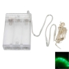 2M-20L-4.5V-1.2W Silver Wire Battery Powered Ordinary String Lights without Fixed Shape Green