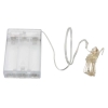 2M-20L-4.5V-1.2W Silver Wire Battery Powered Ordinary String Lights without Fixed Shape White