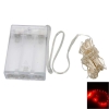 5M-50L-4.5V-3W Silver Wire Battery Powered Ordinary String Lights without Fixed Shape Red