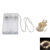 5M-50L-4.5V-3W Silver Wire Battery Powered Ordinary String Lights without Fixed Shape Warm White