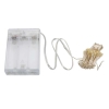 5M-50L-4.5V-3W Silver Wire Battery Powered Ordinary String Lights without Fixed Shape Warm White