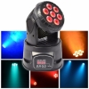 100W 7-LED RGBW Auto / Sound Control DMX512 Rotary Bühnenbeleuchtung Schwarz