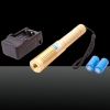 5000mW 450nm Blue Light Single-point Style Zoomable Dimmable Stainless Steel Cigarette Lighter Laser Pointer Golden