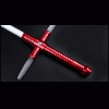 Simulation Star Wars Cross 47" Lightsaber Sound Effect Style Red Light Metal Laser Sword Wine Red