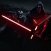 Simulazione Star Wars Croce 47 "Lightsaber Sound Effect luci rosse del metallo di stile del laser Spada Nera