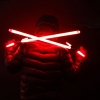 Simulación de Star Wars Cruz 47 "sable de luz de efectos de sonido Estilo de la luz roja del metal Espada láser Negro