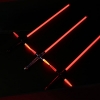 Simulation Star Wars Cross 47" Lightsaber Sound Effect Style Red Light Metal Laser Sword Silver