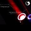 U'King ZQ-012A 638nm 500 mW Um Modo À Prova D 'Água Bruto Linear Spot Estilo Liga de Alumínio Luz Vermelha Kit Laser Pointer Preto