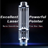 UKing ZQ-15B 1000mW 445nm Blue Beam Zoomable 5-em-1 Laser Pointer Pen Kit Prata