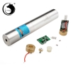 UKing ZQ-j11 6000mW 473nm Blue Beam Single Point Zoomable Laser Pointer Pen Kit Chrome Plating Shell Silver