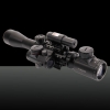 3-em-1 células-botão multifuncionais 3-9X ampliação Rifle Scope com Laser Sight Black
