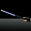 Uking ZQ-J88 8000mW 445nm blaue Lichtstrahl-3-Mode Zoomable High Power Laser Schwert Laserpointer Kit Schwarz