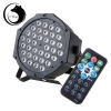 UKing ZQ-B53B 80W 36-LED 3-en-1 luz RGB Auto Control de sonido estroboscópico DMX-512 Control remoto Stage Light negro