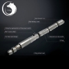 UKing ZQ-j88 5000mW 445nm Blue Beam 3-Mode Zoomable High Power Laser Sword Laser Pointer Pen Kit Silver