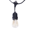 Luz de la secuencia de la lámpara de la yarda al aire libre de la bombilla S14 24pcs con el alambre negro de la lámpara