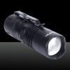 Tactfire 1 x LED 4 modos de enfoque linterna estirable con pantalla luminosa negro