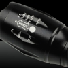U`King ZQ-G7000A 1000LM 5 modos Kit de antorcha linterna con zoom portátil con batería y cargador enchufe de EE.UU. negro