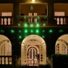 Kshioe tourner rouge et quatre en un vert laser lumière LED décoration de Noël en plein air pelouse lampe US Plug rouge et vert Lig
