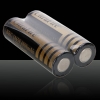 2Pcs Ultrafire 18650 4000mAh 3.6-4.2V tête plate piles au lithium Noir
