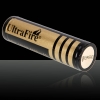 2pcs UltraFire 18650 4000mAh 3.6-4.2V cabeza plana de litio Negro