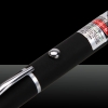 50mW 532nm Curto Pen Forma Side-Button Kaleidoscopic Green Laser Pointer Pen Preto