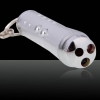 3 in 1 LED 5mW Red Laser Pointer Pen with Keychain Silver