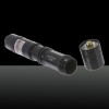 Stylo de pointeur de laser de lumière verte de point simple de 200mW avec 16340 noir de batterie