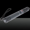 200mW Focus Starry Pattern Green Light Laser Pointer Pen with 18650 Rechargeable Battery Silver