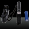 1000mW Fuoco Pure Blu fascio di luce laser Pointer Pen con 18.650 batteria ricaricabile Nero
