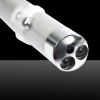 2 en 1 pointeur laser rouge style 1mW 650nm lampe de poche avec porte-clés / Argent LED