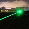 300MW 532nm grüne Double Ended aufladbare Laser Pointer (1 x 4000mAh) Schwarz