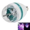 3W Rotary cristal coloré LED ampoule domestique éclairage de scène blanc