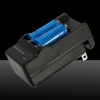 1000MW 455nm Light Torch Shape Beam Blue Laser Pointer Black (2 x 880mAh)