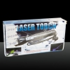 1000MW 455nm Light Torch Shape Beam Blue Laser Pointer Black (2 x 880mAh)