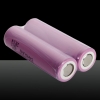 4pcs Samsung 18650 3.7V 2600mAh de alta capacidad de las baterías de litio recargables de cabeza plana púrpura