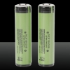 2pcs Panasonic 18650 3.7V 3400mAh Baterias de lítio recarregável com placa de protecção verde