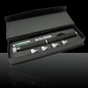 5 en 1 20mW 532nm mi-ouverte kaléidoscopique stylo pointeur laser vert