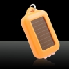 Mini Solar Power 3 LED Flashlight Torch with Key Chain Orange