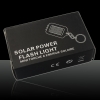 5pcs 3 LED-mini Sonnenenergie Wiederaufladbar Taschenlampen Schlüsselanhänger Schwarz