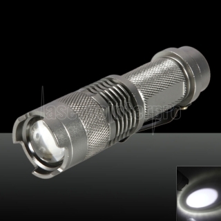 SK68//Q5 250LM 1 Mode Adjustable Focal High Light Flashlight Silver
