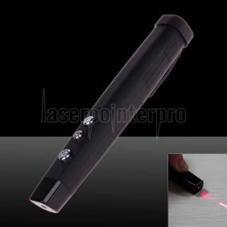 5mW 650nm Red Laser Remote Control Pen Black (1*AAA Battery) YZ-812