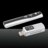 USB Wireless Remote Control Laser Pointer for PPT Presentation Silver and Black SP-350