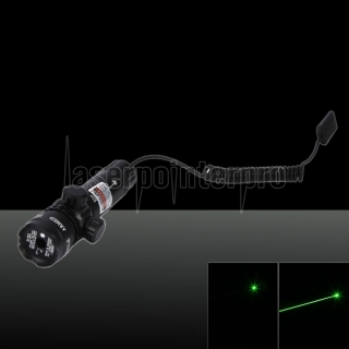 100mW Queima 532nm Feixe de Luz Verde Lótus Cabeça Laser Gun Sighter Preto