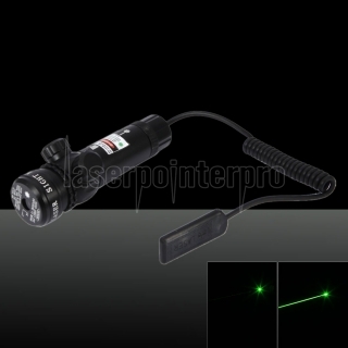 250mW Green Beam Light Flat Head Laser Gun Sighter Black