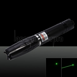 2000MW verde feixe de luz de cristal separado Atacar Cabeça Laser Pointer Pen Preto