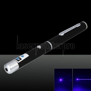 100mW Blue Beam Light Single-point Laser Pointer Pen Black