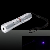 300mW 405nm Purple faisceau lumière laser torche argent