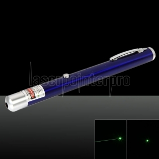 100mW 532nm fascio verde chiaro a un punto ricaricabile Penna puntatore laser blu
