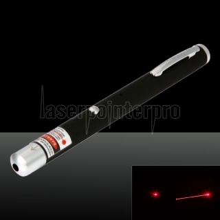 200mW 650nm rote Lichtstrahl-Licht Einzelpunkt Wiederaufladbare Laserpointer Schwarz